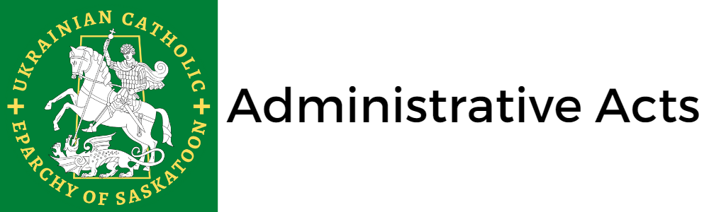 New Administrative Acts Page on Eparchial Website